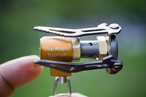 - Fire-Maple FMS-300T Ultralight Titanium Backpacking Camping Gas Stove | 2600W Pocket Backpacking Cooking Folding Burner -