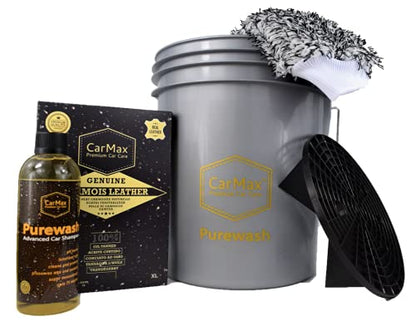 CarMax Essentials - Premium Natural Chamois Leather - Fanatic's Five Pack - Perfect for car detailing, glass, mirrors and for windows and glass around the home