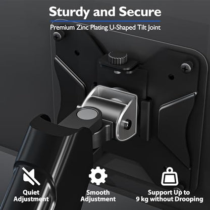 BONTEC Dual Monitor Desk Mount for 32 inch screens, Ergonomic Gas Spring Arm Stand with Cable Management, Tilt, Swivel, Rotation, VESA 75/100 mm