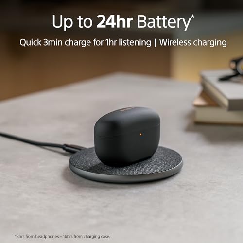 - Sony WF-1000XM5 Wireless Noise Cancelling Headphones With Bluetooth | In-ear Headphones | Black -