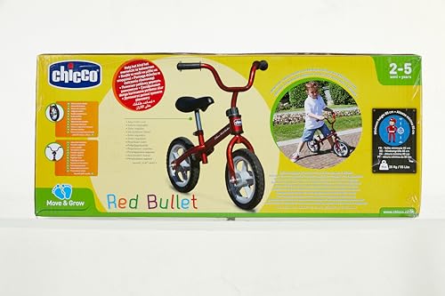 Chicco Red Bullet Balance Bike | First Bike, Anti-Puncture Wheels, up to 25kg, 18 months +