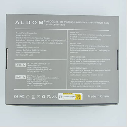 - Massage Gun |  ALDOM Massage Gun | Deep Tissue Percussion Massager | 30 Speeds -