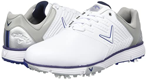 Callaway Men's M574 Chev Mulligan Golf Shoes, White Navy, 9 UK