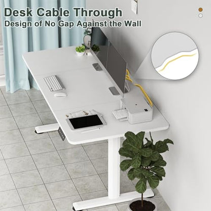 - TRIUMPHKEY | 120x60cm Height Adjustable Standing Desk | Monitor Shelves | Storage Desk -