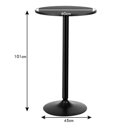 COSTWAY Round Bar Table, Counter Bistro Pub Tables with Fixed Tabletop and Stable Base, Circular Cocktail Dining Table for Home, Office and Kitchen, Holds up to 150kg (101cm H, 1PCS)