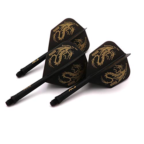 CUESOUL ROST Integrated Dart Shaft and Flights,big wing shape,Set of 3 pcs Dragon Pattern(CSAK-5JL1-S)