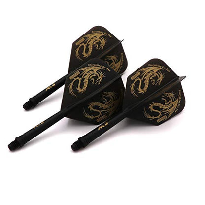 CUESOUL ROST Integrated Dart Shaft and Flights,big wing shape,Set of 3 pcs Dragon Pattern(CSAK-5JL1-S)