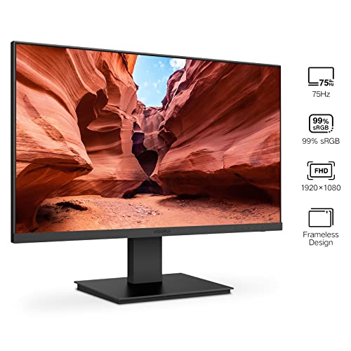 - KOORUI 24 Inch FHD Monitor, Ultra-slim Bezels | 75Hz | VA Display | 5ms -