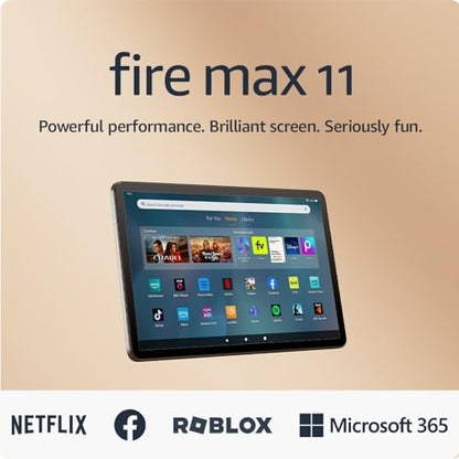Amazon Fire Max 11 tablet, our most powerful tablet yet, vivid 11" display, octa-core processor, 4 GB RAM, 14-hr battery life, 64 GB, Grey, with Ads