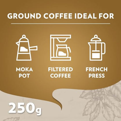 - Lavazza | Qualità Oro | Ground Coffee | 6 Packs of 250 g -