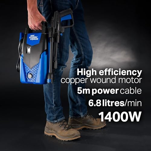 - Draper Storm Force Pressure Washer | 105Bar | 1400W Jet Power Washer | Snow Foam Gun -
