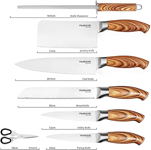 - Sharp Kitchen Knife Set | Rotating 7 Pcs Stainless Steel Knife Block | 360 Degree Rotating Acrylic Stand –