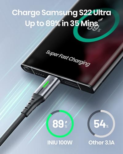 - INIU USB C to USB C Charger Cable | 2m | Type C Cable Fast Charging -