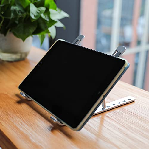 Amazon Basics Laptop Stand with 6-Angle Adjustment, For Laptops 10 (25.4 cm) - 15.6 Inches (39.6 cm), Silver