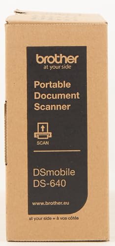 BROTHER DS-640 Document Scanner, USB 3.0, DSMobile, Portable, 15PPM, A4 Scanner, Includes Micro USB Cable, White