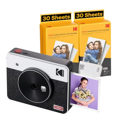 - KODAK Mini Shot 3 Retro 4PASS | 2-in-1 Instant Camera and Photo Printer -