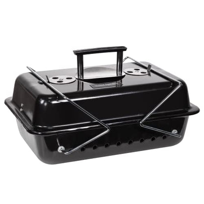 - George Foreman | On-The-Go Portable Charcoal BBQ | Sturdy Foldable Legs -