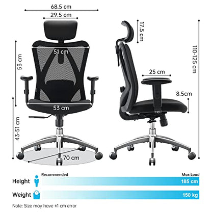 - SIHOO M18 Ergonomic Office Chair | Computer Desk Chair | Adjustable Headrest -
