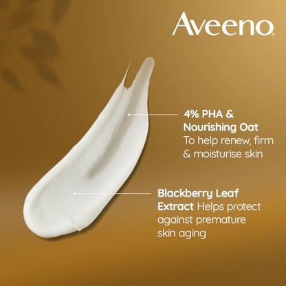 Aveeno Skin Renewal Firming Lotion (1x 300ml), Firming Body Lotion with Nourishing Prebiotic Oat, Shea Butter, 4% Naturally-Derived PHA and Blackberry Leaf Extract, Body Moisturiser Suitable for Dry, Unfirm and Uneven Sensitive Skin