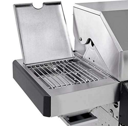 CosmoGrill Platinum Stainless Steel 6 Gas Burner 4+2 Barbecue Grill with Infrared Searer & Back Burner, Built-in Temperature Gauge for Home Garden Party Outdoor BBQ Cooking