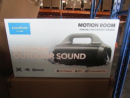 - Soundcore Anker Motion Boom: Portable Bluetooth Speaker | Titanium Drivers | BassUp | IPX7 Waterproof -