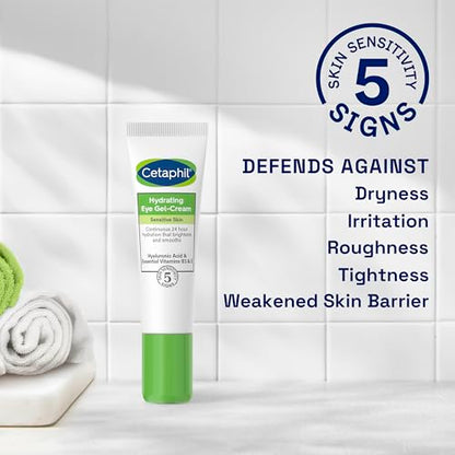 Cetaphil Hyaluronic Acid Eye Gel, 14ml, Eye Cream with Niacinamide, Visibly Reduce Dark Circles, Vegan-Friendly