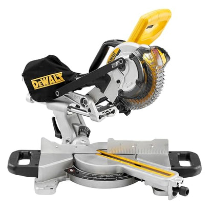 DEWALT DCS365N-XJ XR 184 mm Mitre Saw with XPS-Bare Unit, 590 W, 18 V, Yellow