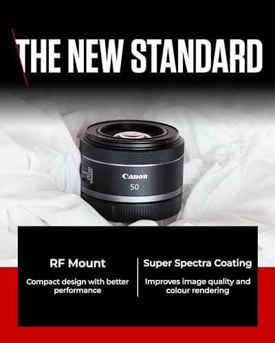 Canon RF 50mm F1.8 STM Lens - Compact and Lightweight Lens for EOS R-Series Cameras, Fast Aperture, Smooth Focusing - Ideal for Portraits and Creative Photography