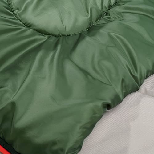 Amazon Basics Sleeping Bag for Cold-Weather Camping and Hiking, Two-Person Queen Sized, Double, Rectangular, Olive Green