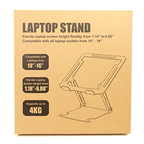 - Glangeh Laptop Stand | Aluminum Sturdy, Laptop Riser For Desk | Adjustable Heights/Angles -