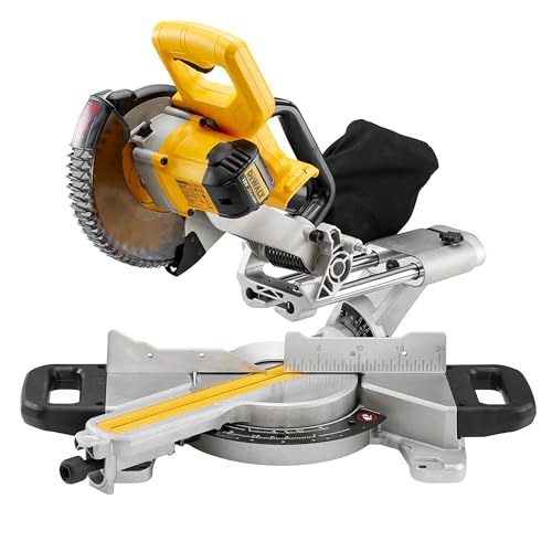 DEWALT DCS365N-XJ XR 184 mm Mitre Saw with XPS-Bare Unit, 590 W, 18 V, Yellow