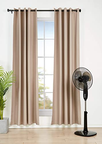 Amazon Basics Height & Tilt Angle Adjustable Oscillating Digital Dual 3-Blade 3-Speed Standing Pedestal Fan with Remote Control, Black