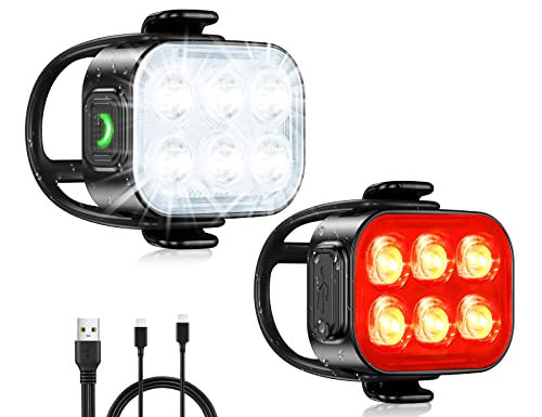- Glangeh Bike Lights Ultra Slim | Rechargeable Bicycle Lights Front and Rear -