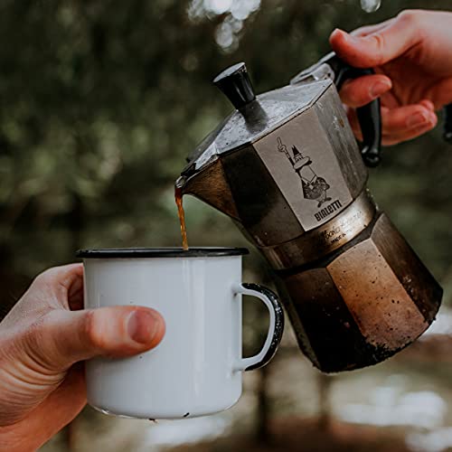 Bialetti Moka Express Caffettiera in Alluminio, 6 Cups, Acciaio Inossidabile, Argento,270 milliliters, Silver