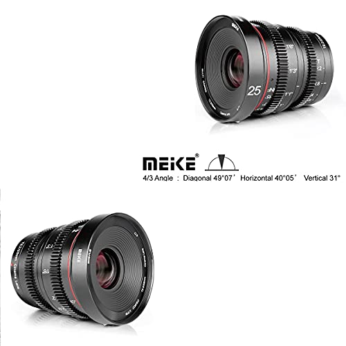 - Meike 25mm T2.2 Manual Focus Prime Mini Cinema Lens -