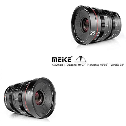 - Meike 25mm T2.2 Manual Focus Prime Mini Cinema Lens -