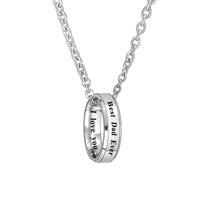 BESPMOSP Best Dad Ever Necklace Dad Gifts From Daughter Son Daddy Necklace Father's Day Gifts Birthday Necklace For Dad… (Best Dad Ever)