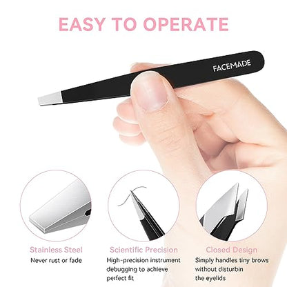 - FACEMADE 4 Pack Tweezers Set -