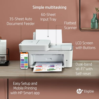 - HP DeskJet 4120e All in One Colour Printer | 6 months of Instant Ink Included with HP+ -