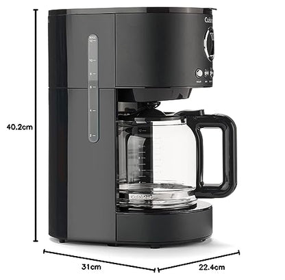 Cuisinart Filter Coffee Machine| Instant Coffee | 2L Capacity | Slate Grey | DCC780U
