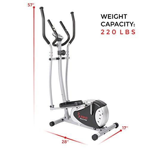 - Sunny Health & Fitness Legacy Stepping Elliptical Machine | Total Body Cross Trainer -