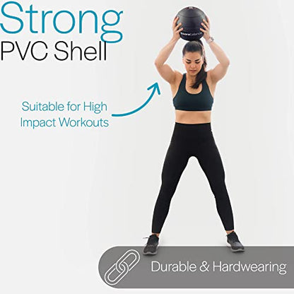 Core Balance Slam Ball No Bounce Medicine Exercise Ball Heavy Duty PVC for Strength Training (8kg)