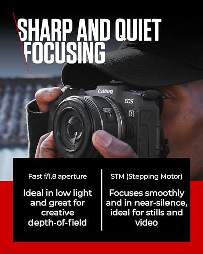 Canon RF 50mm F1.8 STM Lens - Compact and Lightweight Lens for EOS R-Series Cameras, Fast Aperture, Smooth Focusing - Ideal for Portraits and Creative Photography
