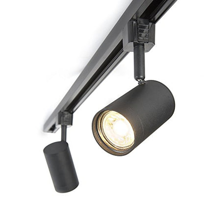 - Qazqa | Modern Rail System Black 5 Spotbar I Spotlight Bars 1-Phase | Jeana | Suitable for LED GU10 | 5 Spotway Light -