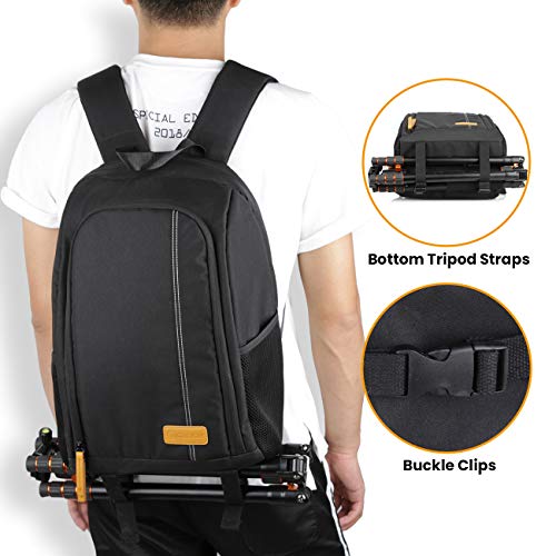 - TARION Camera Backpack | Photography Backpack with Large Capacity |Padded Insert, 15'' Laptop Compartment | Waterproof -
