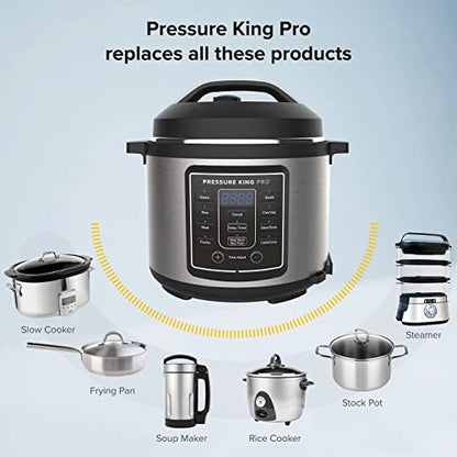 - Drew&Cole Pressure King Pro 14-in-1 Digital Electric Pressure Cooker | 5.7L Capacity | Improved Design | Enhanced Non-Stick Coating | Oven & Dishwasher Safe -