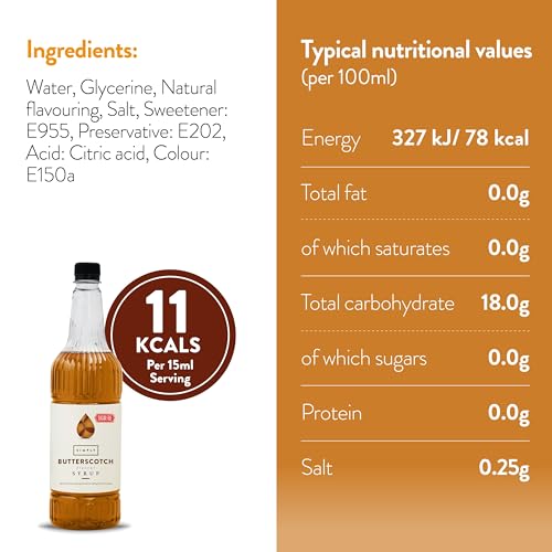 - Simply Sugar Free Butterscotch Syrup | Low Calorie | Vegan & Nut Free -