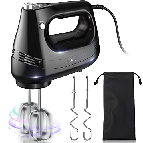 - GUALIU Hand Mixer | Electric | Kitchen Whisk | Control Speed+5 Speed -
