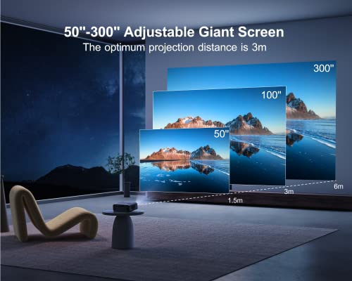 - Auto Focus & Keystone Projector, 26000 Lumen WiFi 6 Bluetooth Full HD 1080P