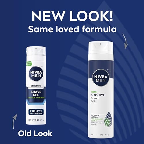 - NIVEA FOR MEN Sensitive | Shaving Gel | 7 oz | (Pack of 3) -